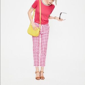 Boden Richmond Pink gingham pants